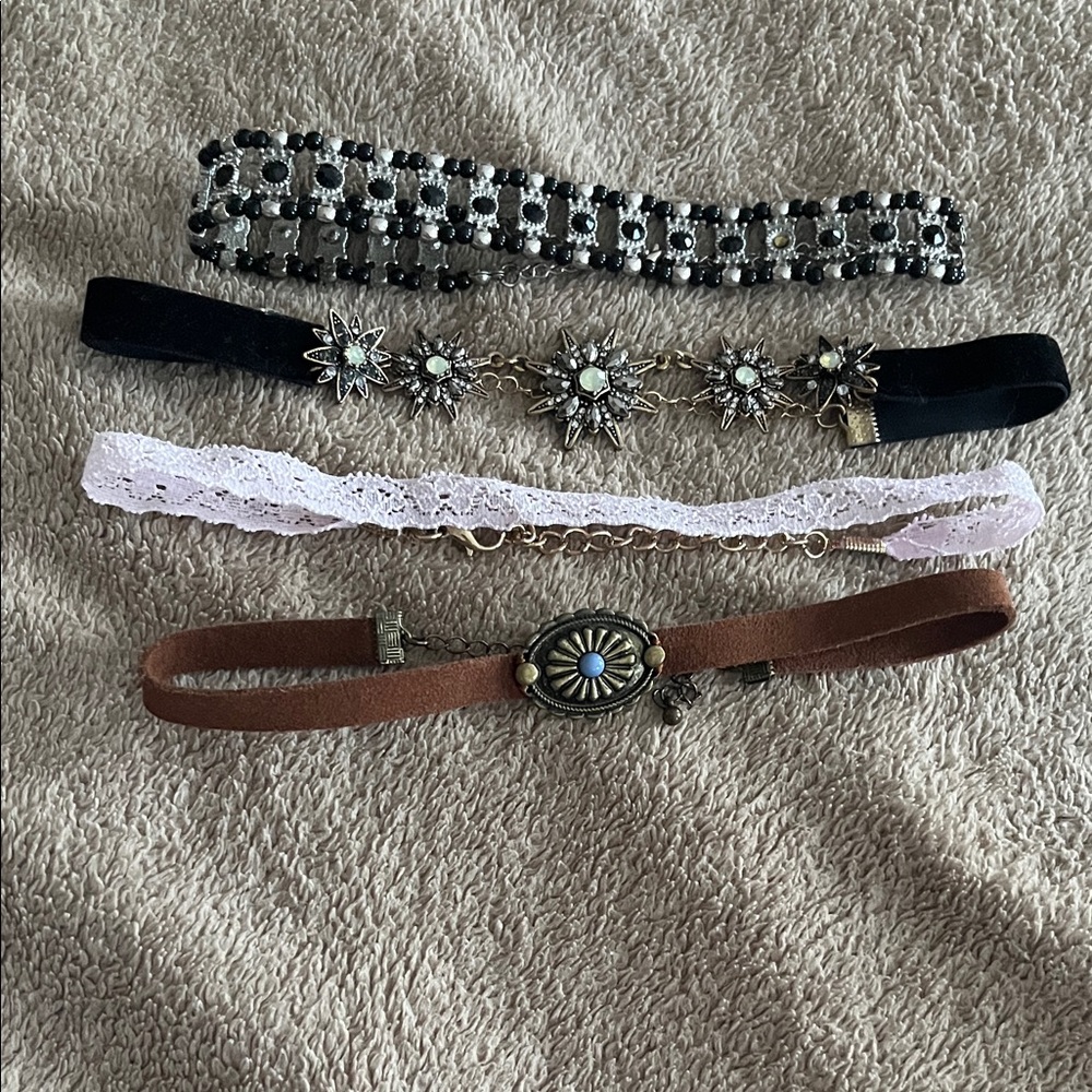 Elegant Multi-Color Choker Set